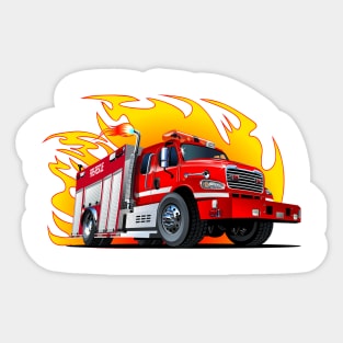 Cartoon firetruck Sticker